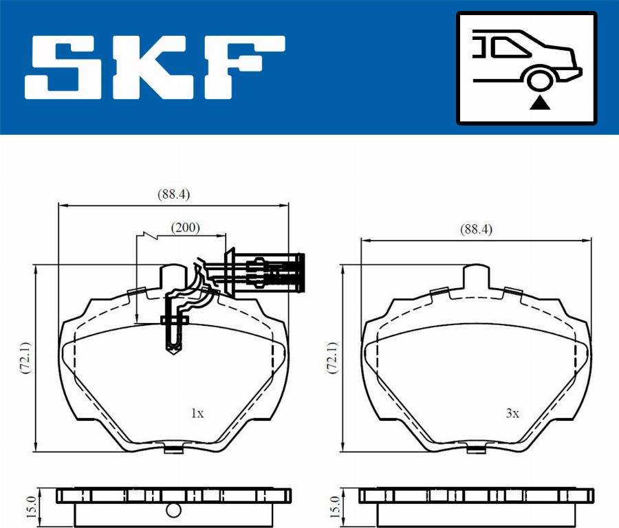 SKF VKBP 90506 E - Тормозные колодки, дисковые, комплект unicars.by