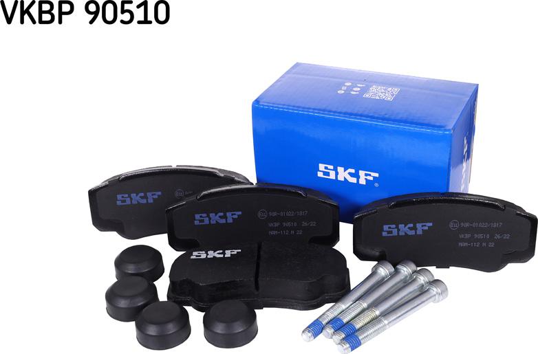 SKF VKBP 90510 - Тормозные колодки, дисковые, комплект unicars.by