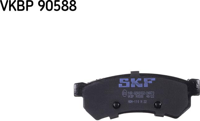 SKF VKBP 90588 - Тормозные колодки, дисковые, комплект unicars.by