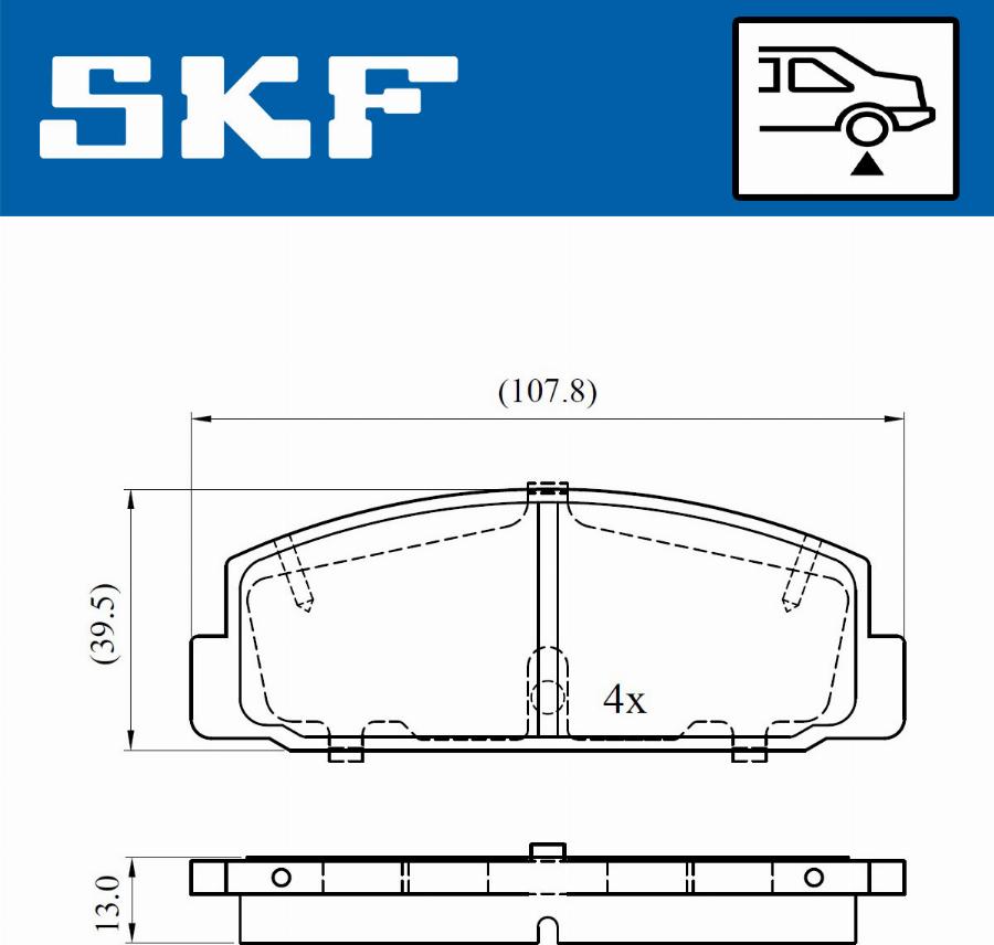 SKF VKBP 90587 - Тормозные колодки, дисковые, комплект unicars.by