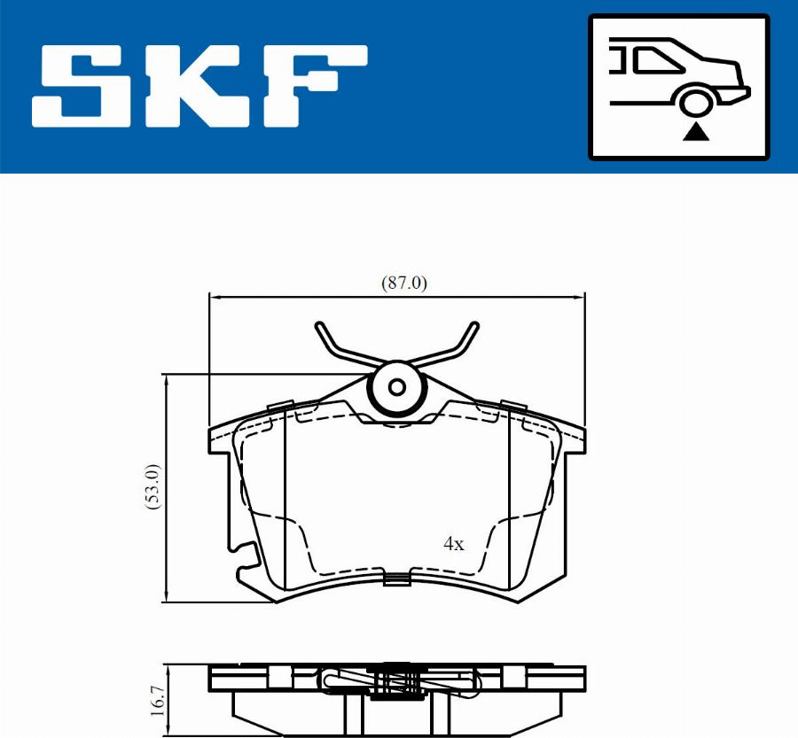 SKF VKBP 90694 - Тормозные колодки, дисковые, комплект unicars.by