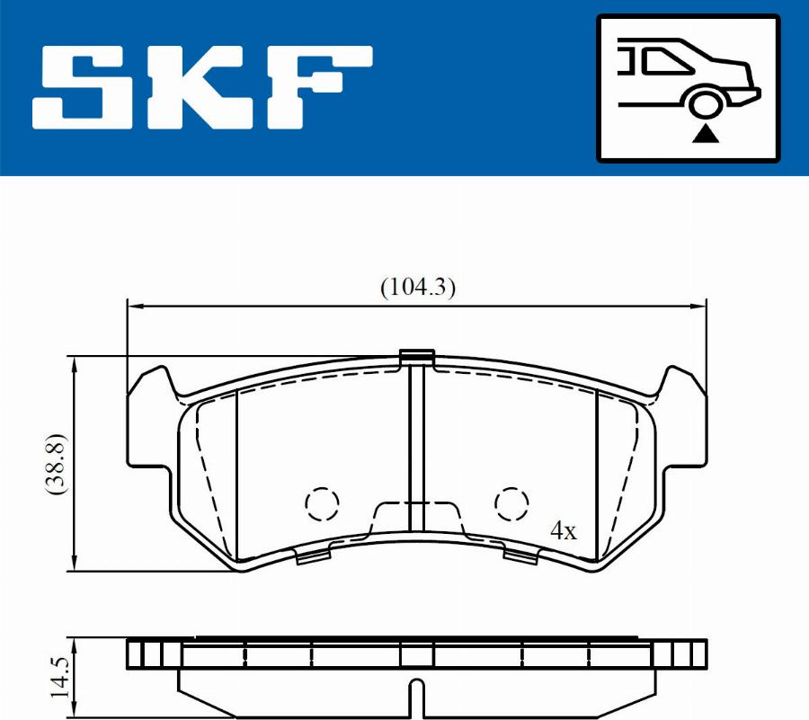 SKF VKBP 90659 - Тормозные колодки, дисковые, комплект unicars.by