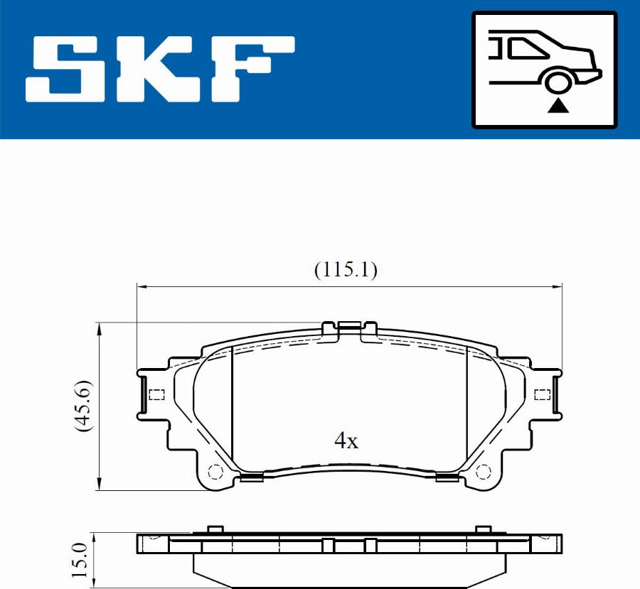 SKF VKBP 90604 - Тормозные колодки, дисковые, комплект unicars.by