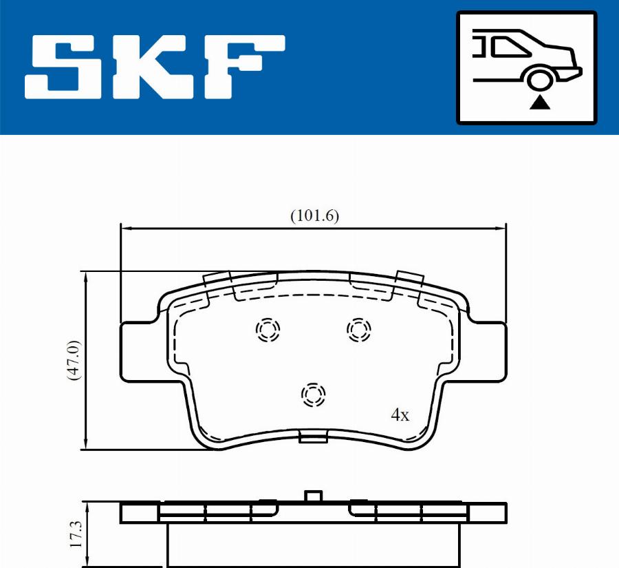 SKF VKBP 90670 - Тормозные колодки, дисковые, комплект unicars.by