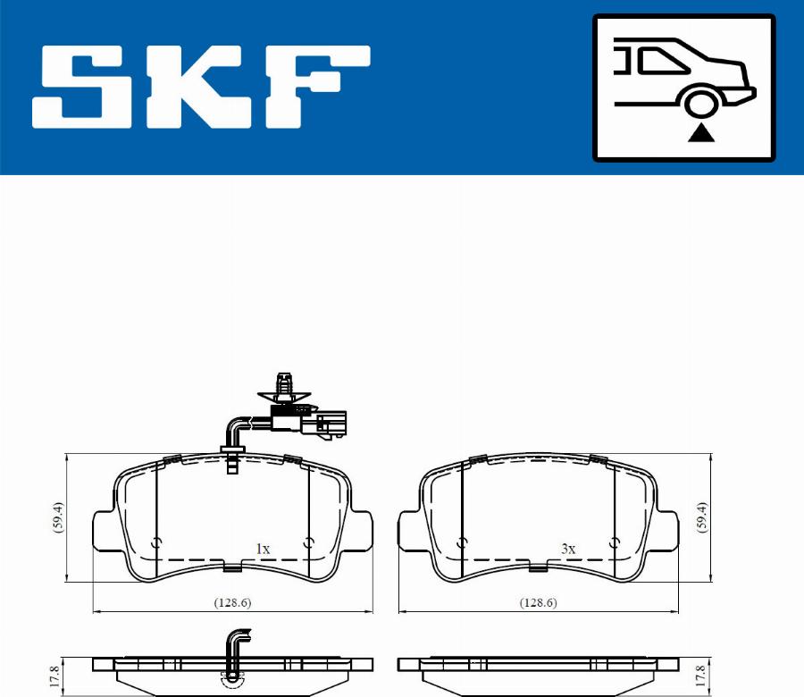 SKF VKBP 90010 E - Тормозные колодки, дисковые, комплект unicars.by