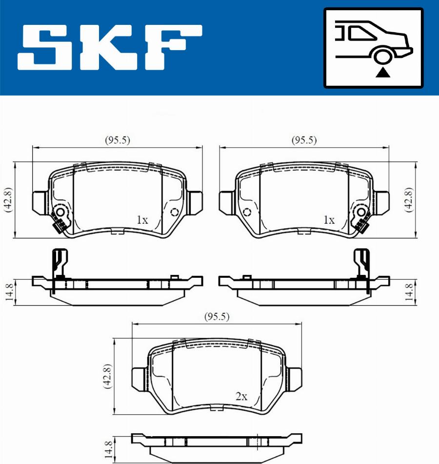 SKF VKBP 90032 A - Тормозные колодки, дисковые, комплект unicars.by