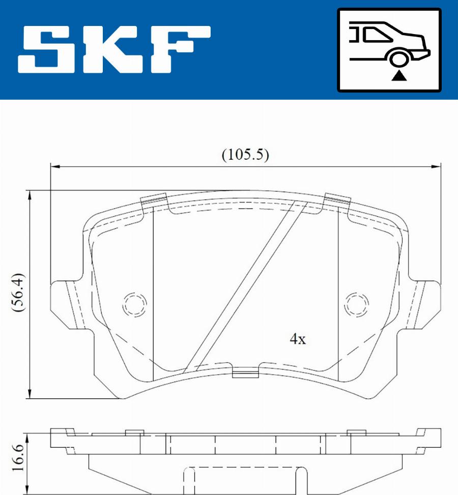 SKF VKBP 90023 - Тормозные колодки, дисковые, комплект unicars.by