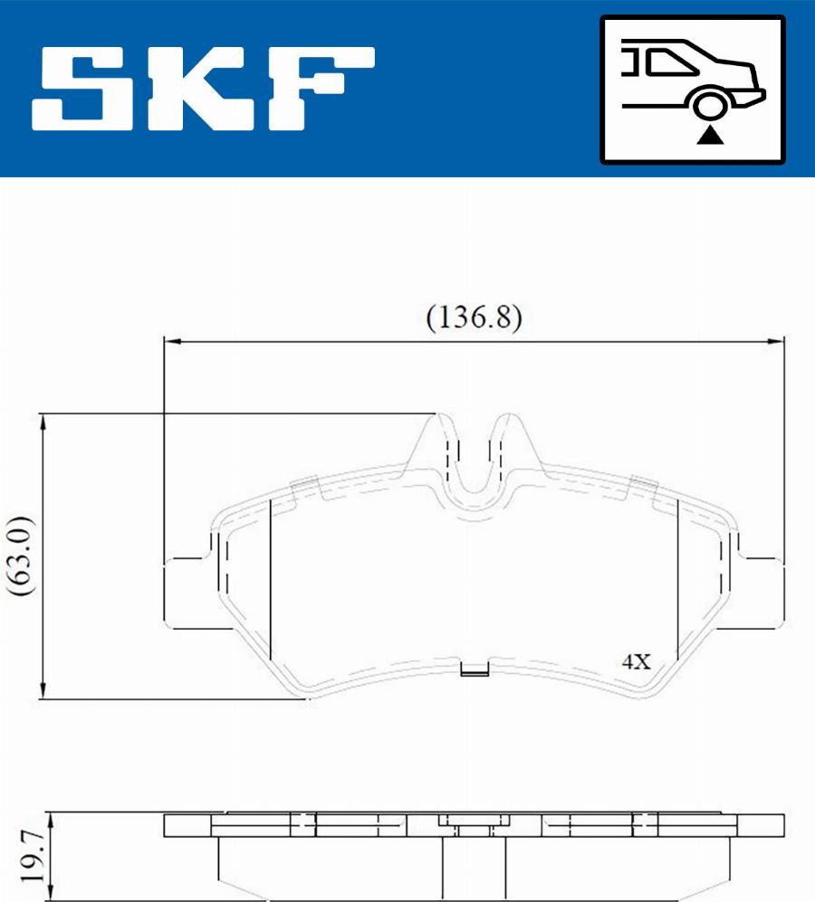 SKF VKBP 90071 E - Тормозные колодки, дисковые, комплект unicars.by