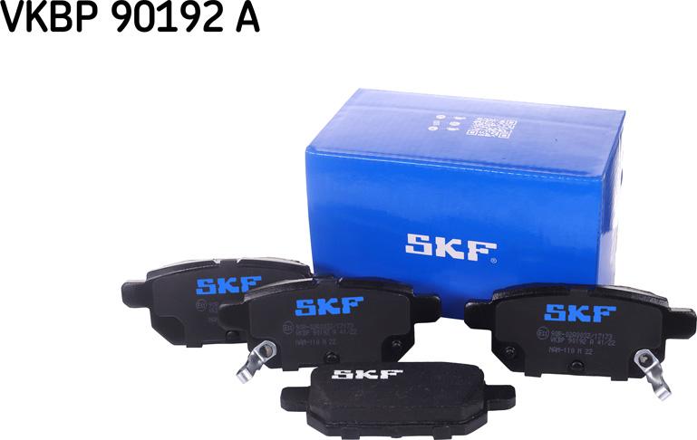 SKF VKBP 90192 A - Тормозные колодки, дисковые, комплект unicars.by