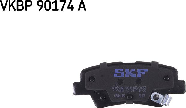 SKF VKBP 90174 A - Тормозные колодки, дисковые, комплект unicars.by