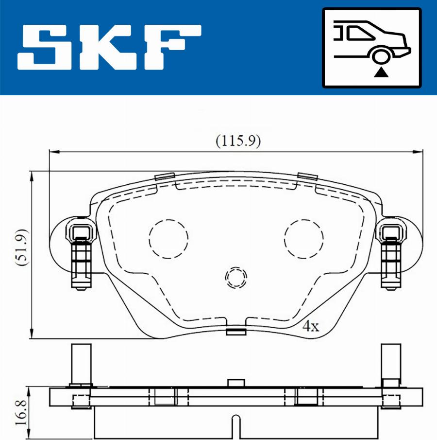 SKF VKBP 90170 - Тормозные колодки, дисковые, комплект unicars.by