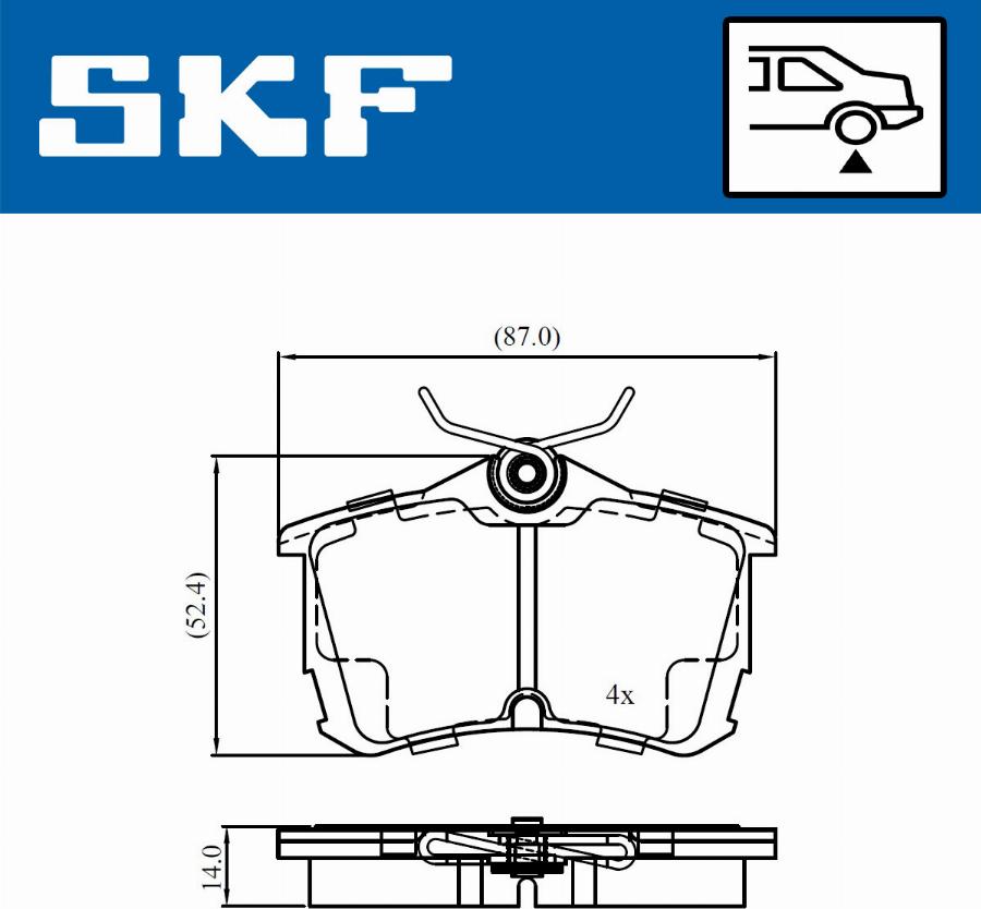 SKF VKBP 90897 A - Тормозные колодки, дисковые, комплект unicars.by