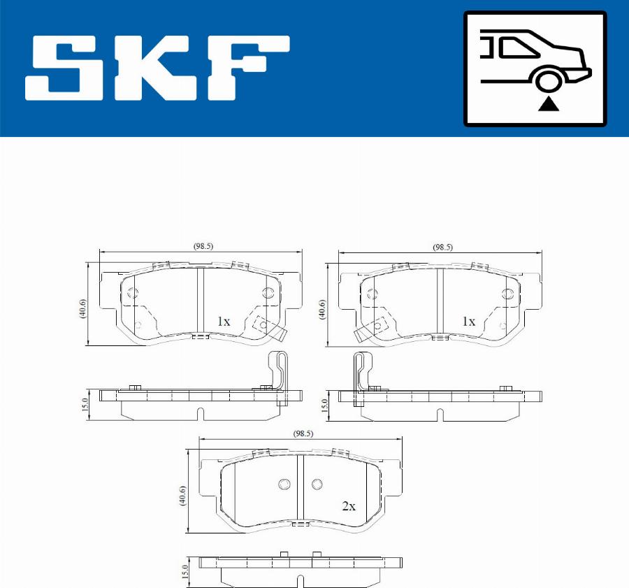 SKF VKBP 90340 A - Тормозные колодки, дисковые, комплект unicars.by