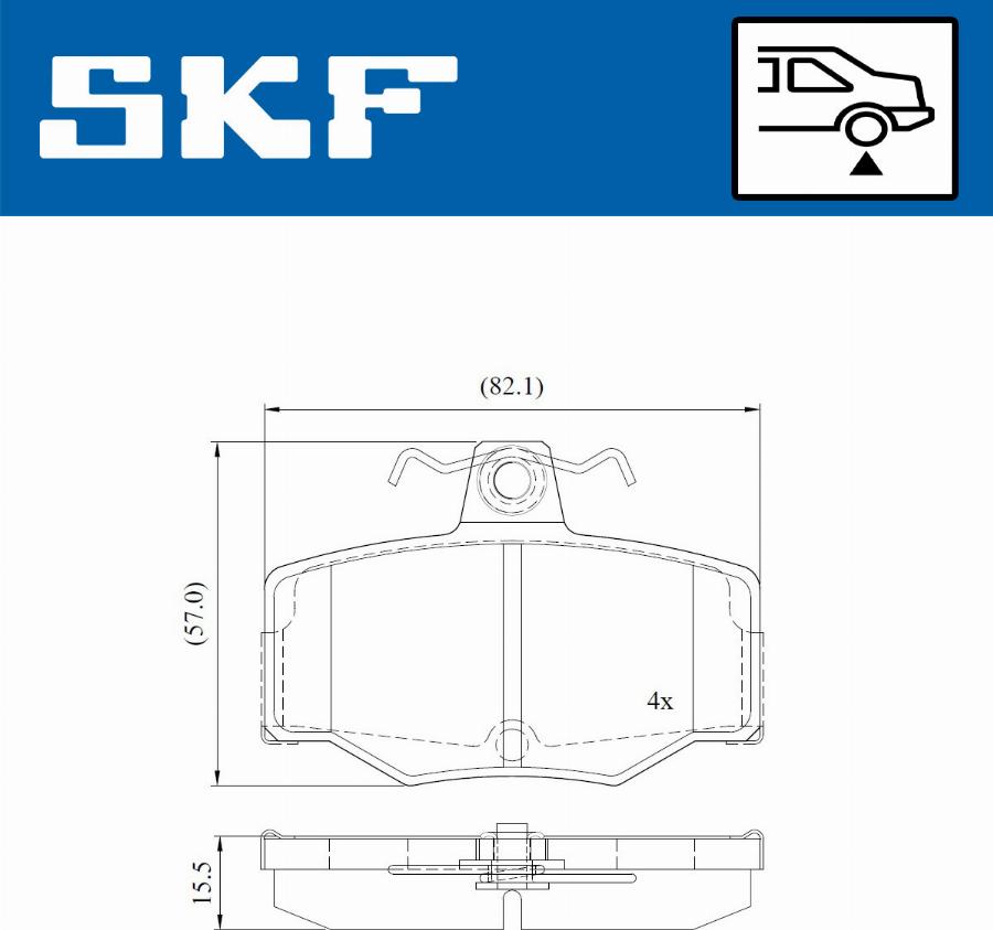 SKF VKBP 90354 - Тормозные колодки, дисковые, комплект unicars.by