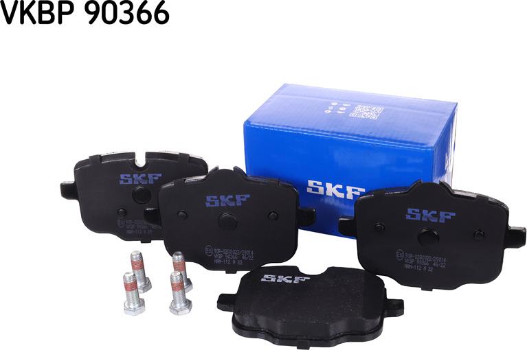 SKF VKBP 90366 - Тормозные колодки, дисковые, комплект unicars.by