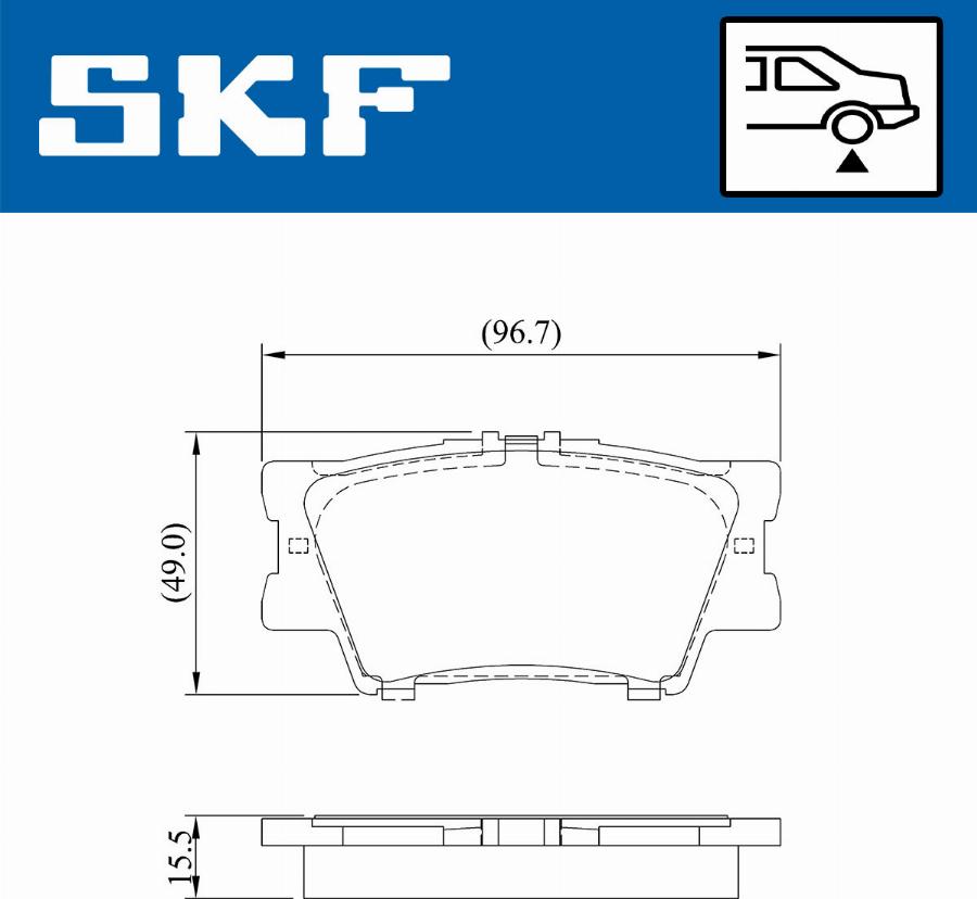 SKF VKBP 90307 - Тормозные колодки, дисковые, комплект unicars.by