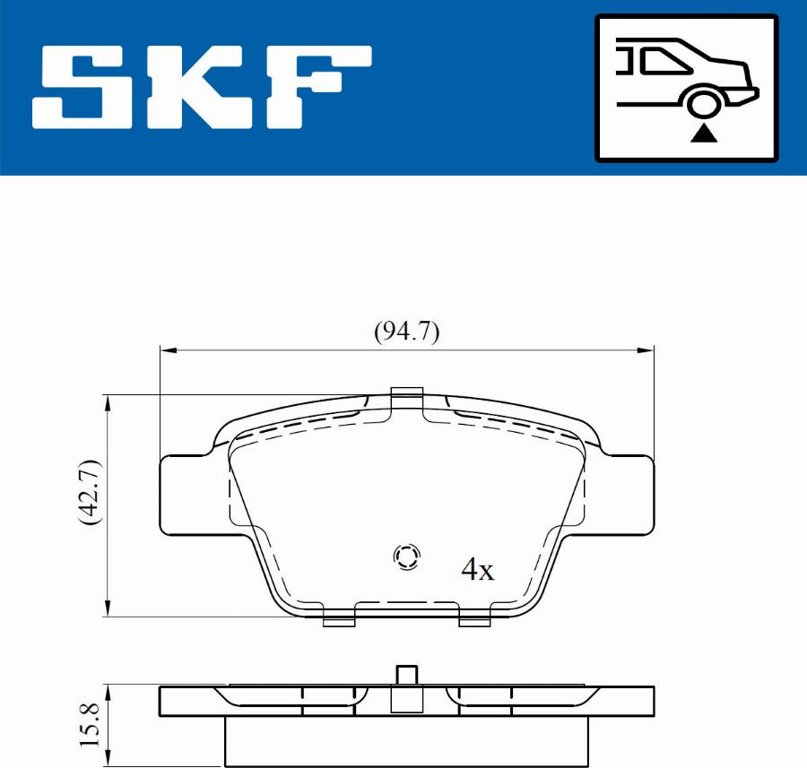 SKF VKBP 90315 - Тормозные колодки, дисковые, комплект unicars.by