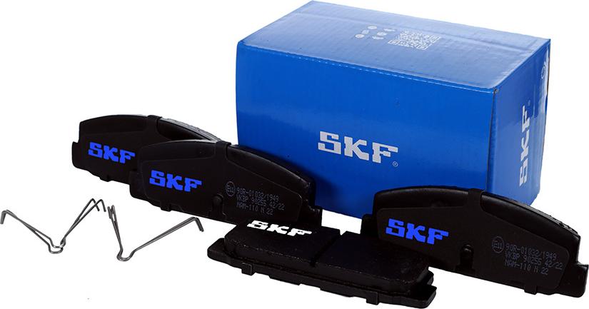 SKF VKBP 90255 - Тормозные колодки, дисковые, комплект unicars.by