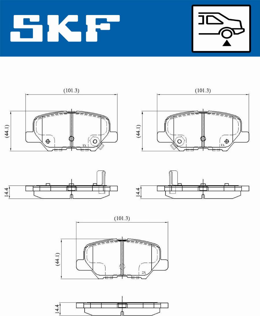 SKF VKBP 90253 A - Тормозные колодки, дисковые, комплект unicars.by