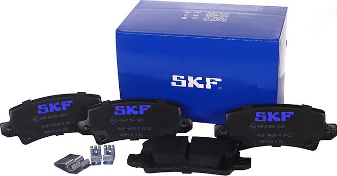 SKF VKBP 90208 A - Тормозные колодки, дисковые, комплект unicars.by