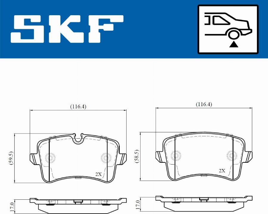 SKF VKBP 90793 E - Тормозные колодки, дисковые, комплект unicars.by