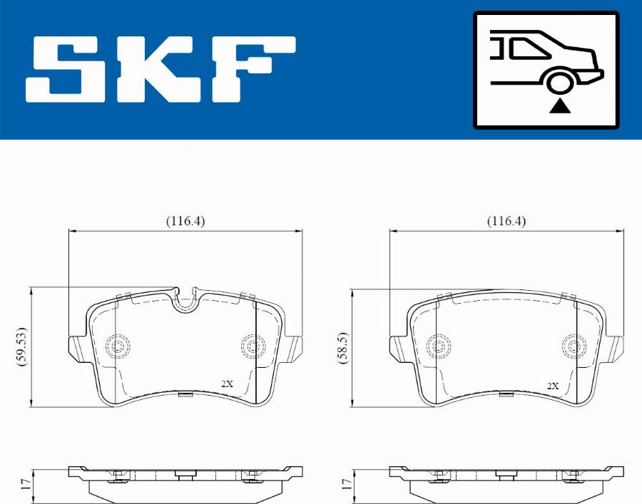 SKF VKBP 90792 E - Тормозные колодки, дисковые, комплект unicars.by