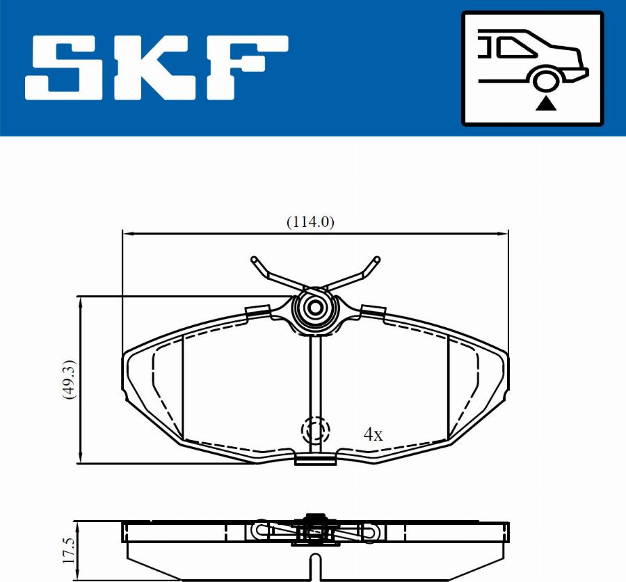 SKF VKBP 90709 - Тормозные колодки, дисковые, комплект unicars.by