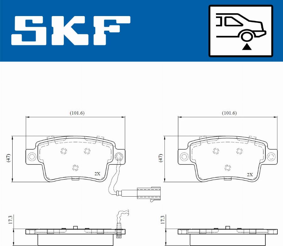 SKF VKBP 90787 E - Тормозные колодки, дисковые, комплект unicars.by