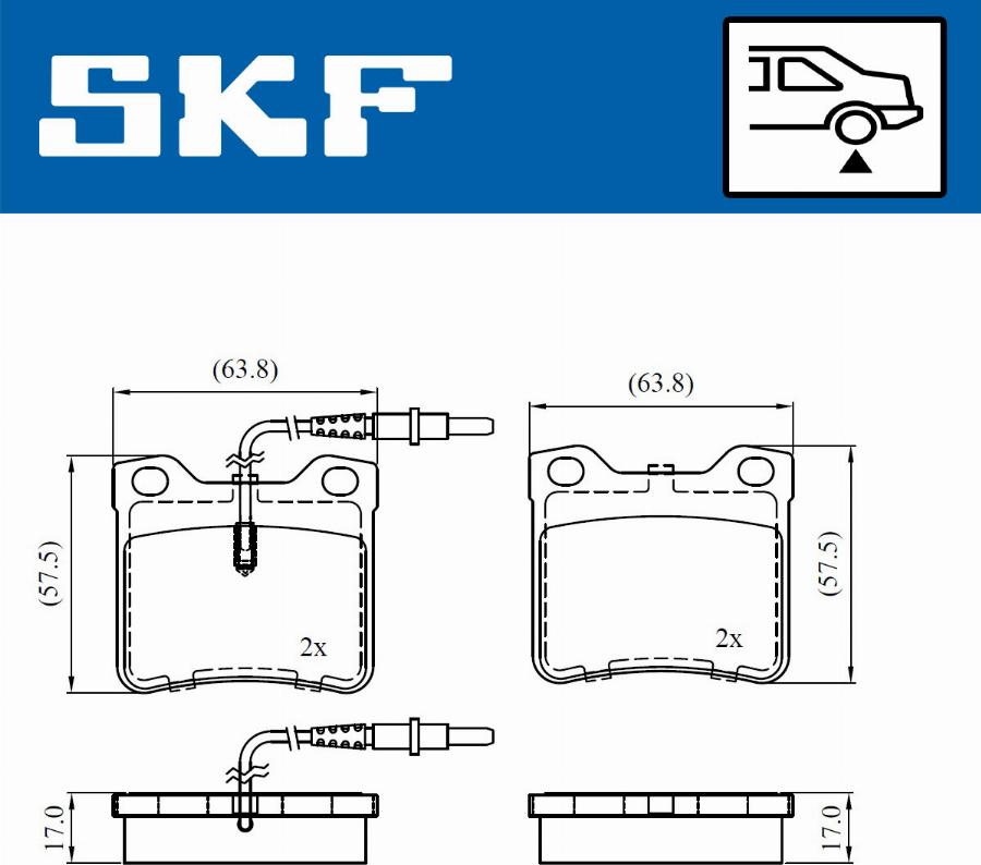 SKF VKBP 91059 E - Тормозные колодки, дисковые, комплект unicars.by