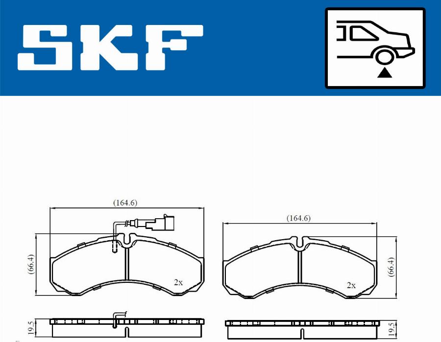 SKF VKBP 91061 E - Тормозные колодки, дисковые, комплект unicars.by