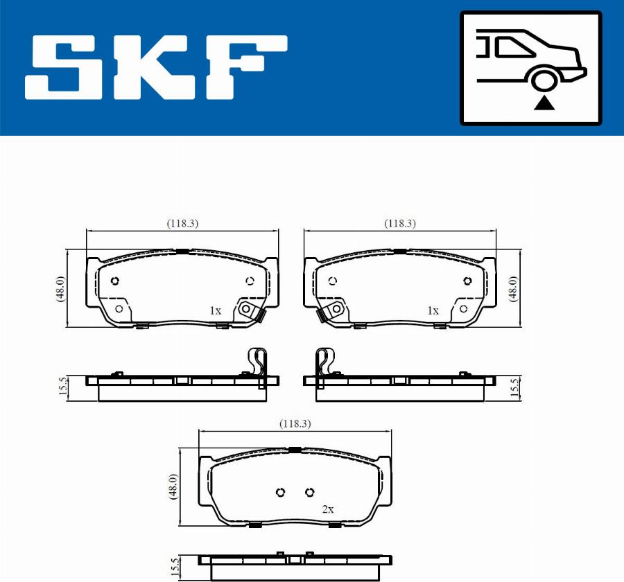 SKF VKBP 91082 A - Тормозные колодки, дисковые, комплект unicars.by