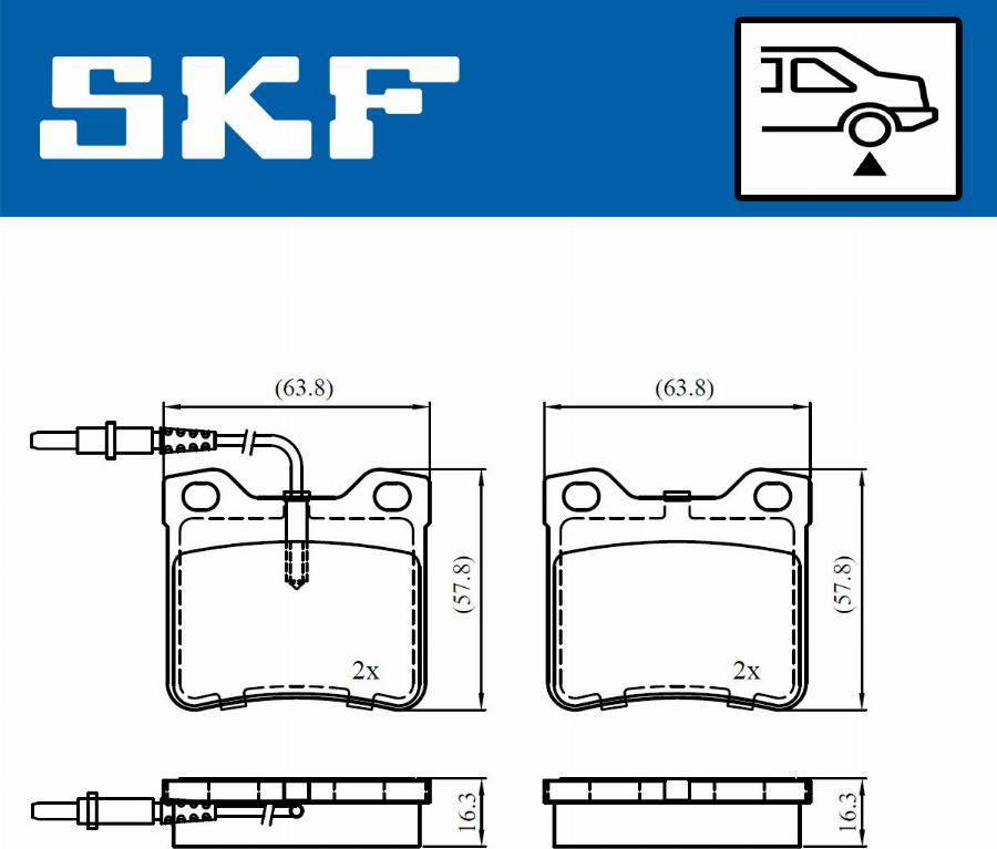 SKF VKBP 91032 E - Тормозные колодки, дисковые, комплект unicars.by