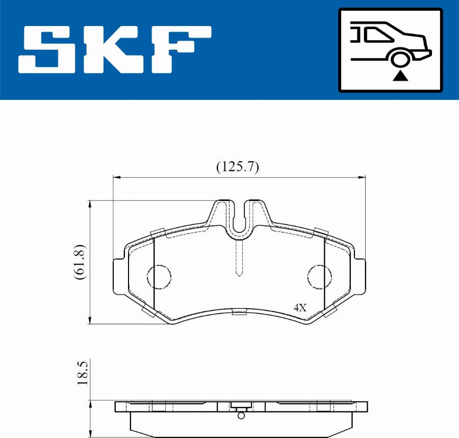 SKF VKBP 91027 - Тормозные колодки, дисковые, комплект unicars.by