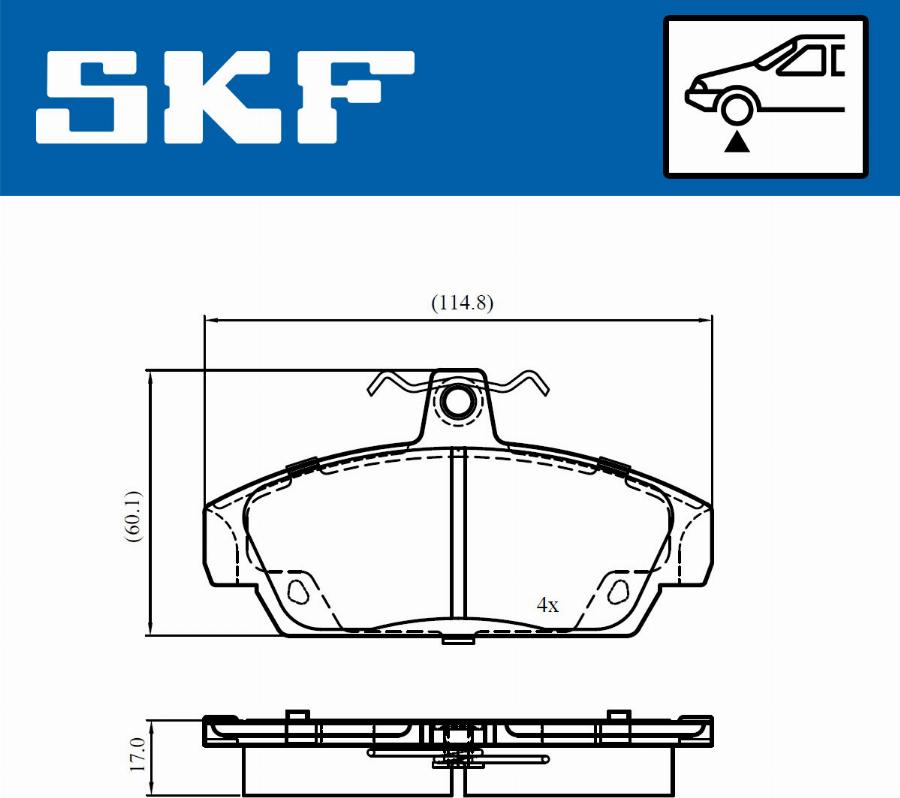 SKF VKBP 80997 - Тормозные колодки, дисковые, комплект unicars.by