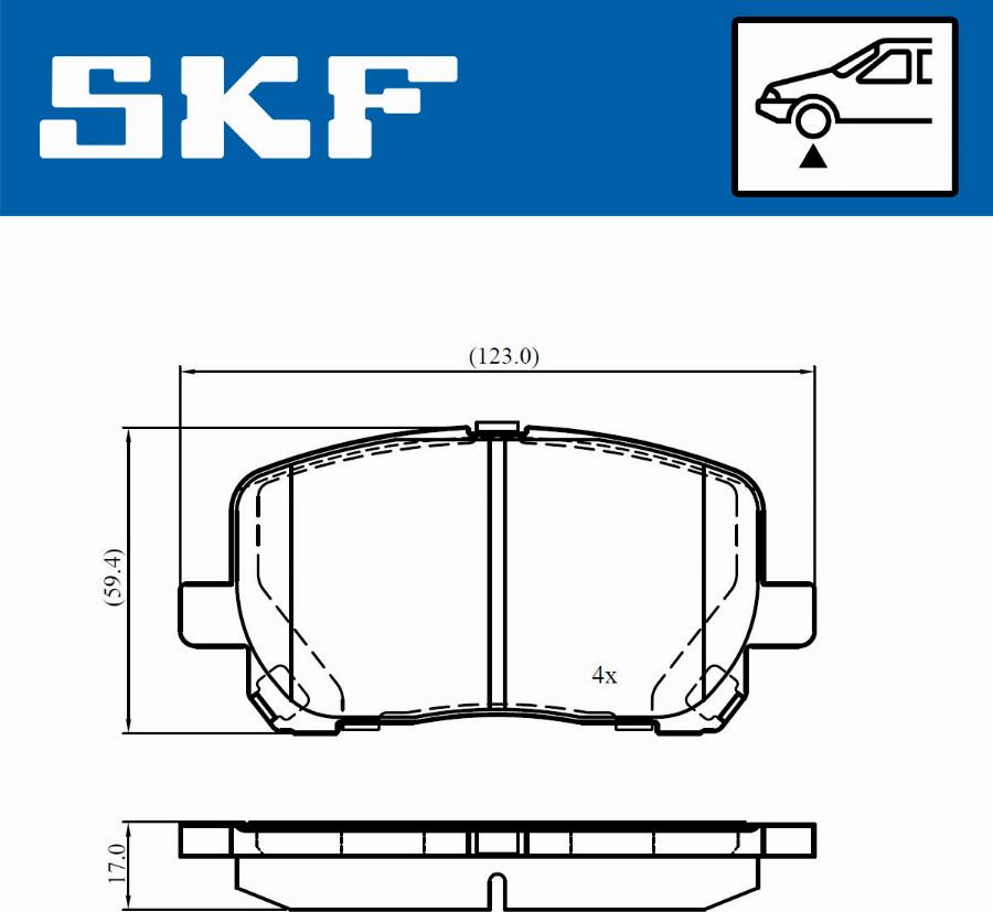 SKF VKBP 80943 - Тормозные колодки, дисковые, комплект unicars.by