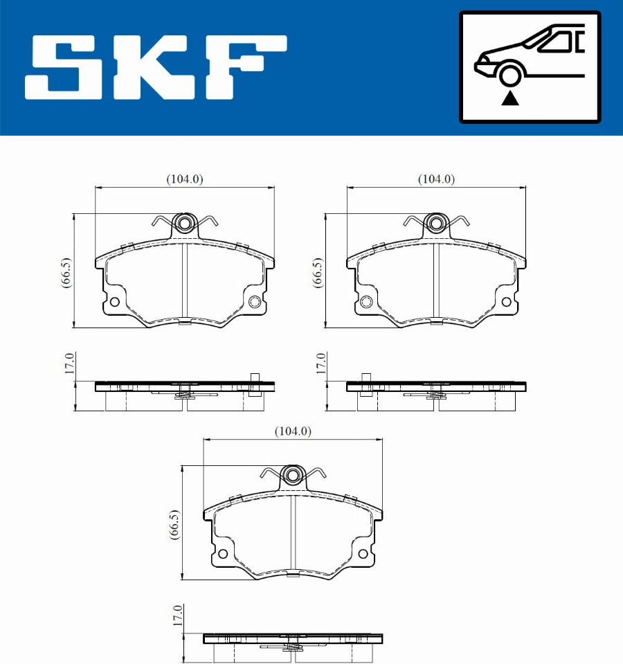 SKF VKBP 80913 A - Тормозные колодки, дисковые, комплект unicars.by