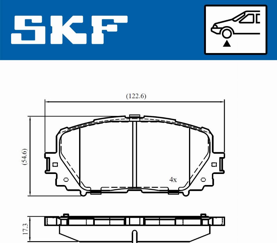 SKF VKBP 80970 - Тормозные колодки, дисковые, комплект unicars.by