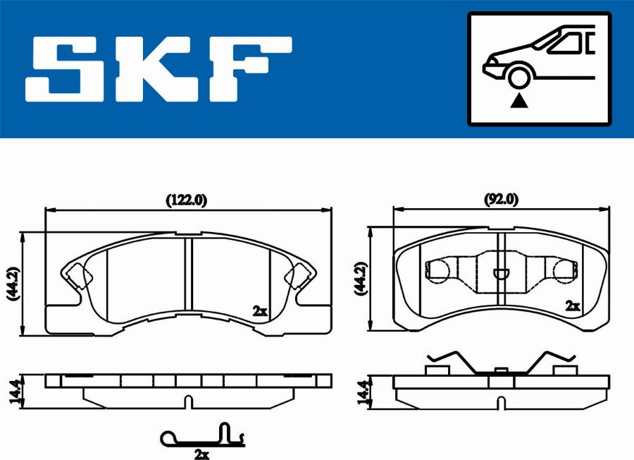 SKF VKBP 80490 A - Тормозные колодки, дисковые, комплект unicars.by