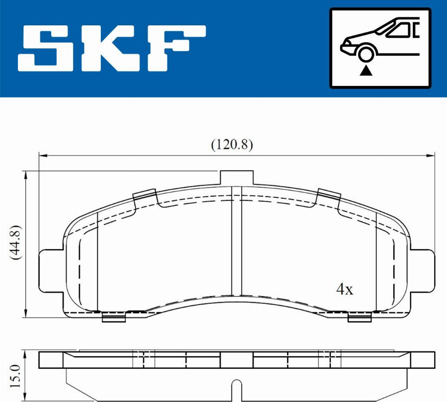 SKF VKBP 80492 - Тормозные колодки, дисковые, комплект unicars.by