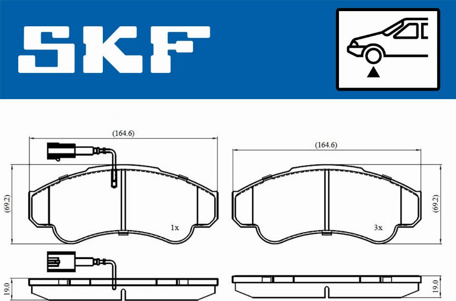 SKF VKBP 80441 E - Тормозные колодки, дисковые, комплект unicars.by