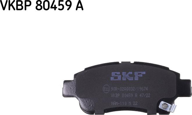 SKF VKBP 80459 A - Тормозные колодки, дисковые, комплект unicars.by