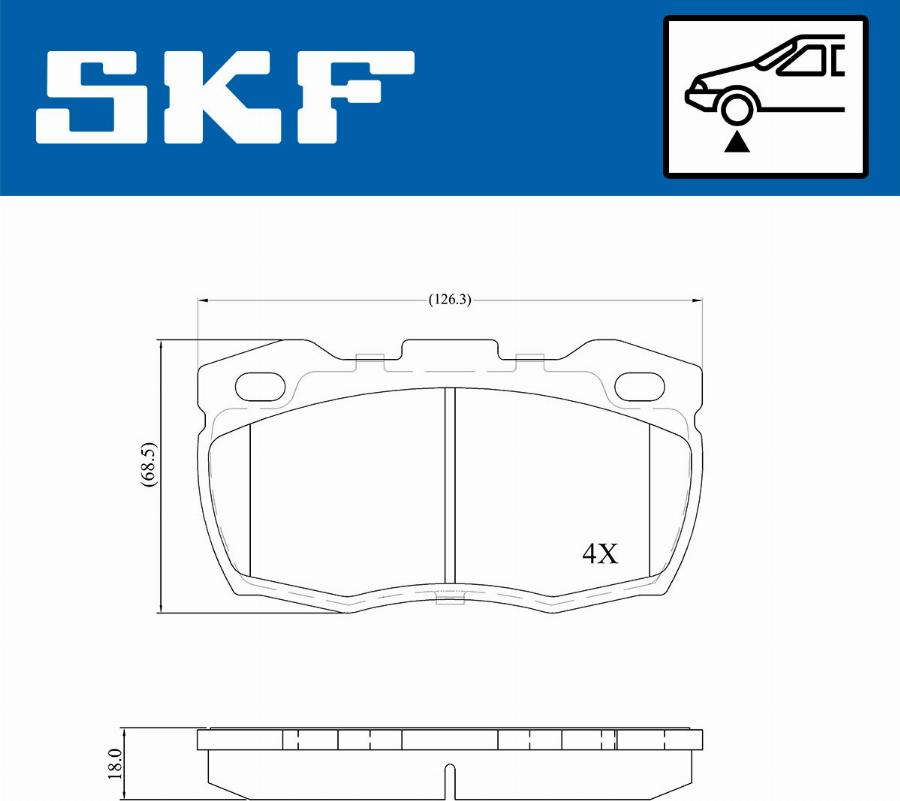 SKF VKBP 80435 - Тормозные колодки, дисковые, комплект unicars.by