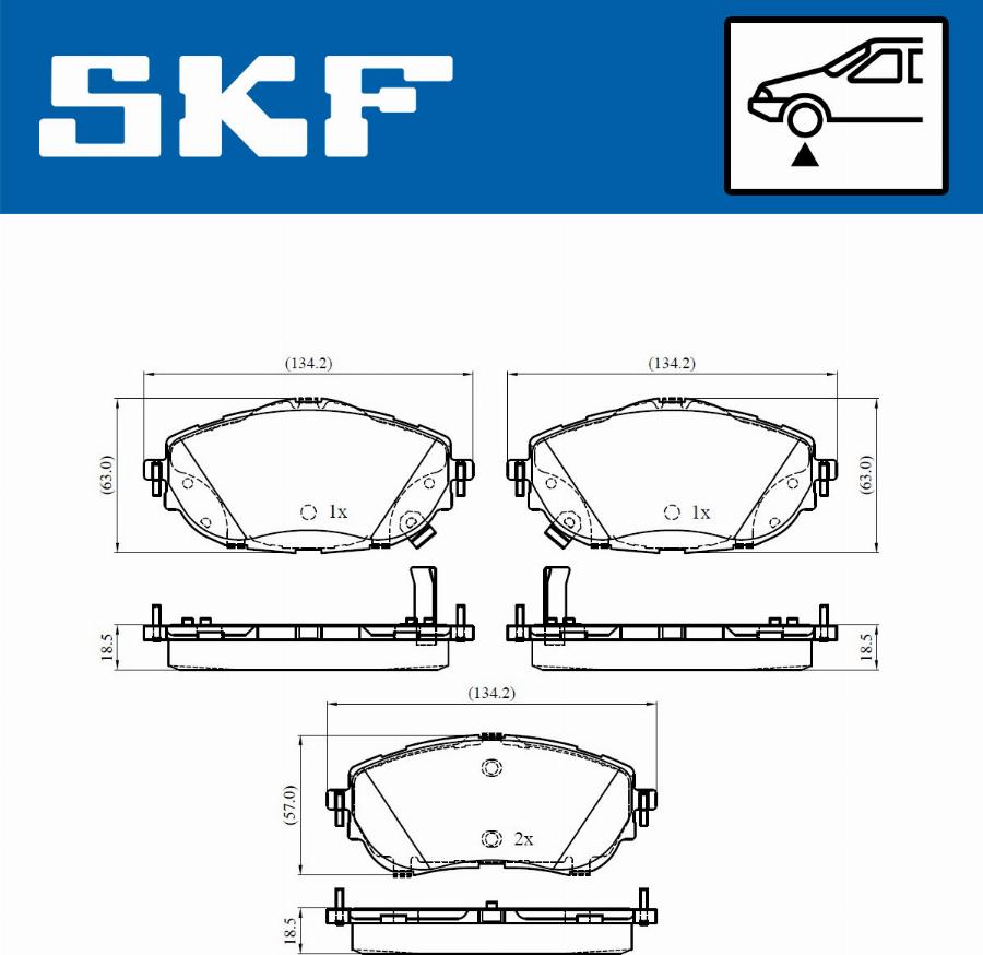 SKF VKBP 80429 A - Тормозные колодки, дисковые, комплект unicars.by