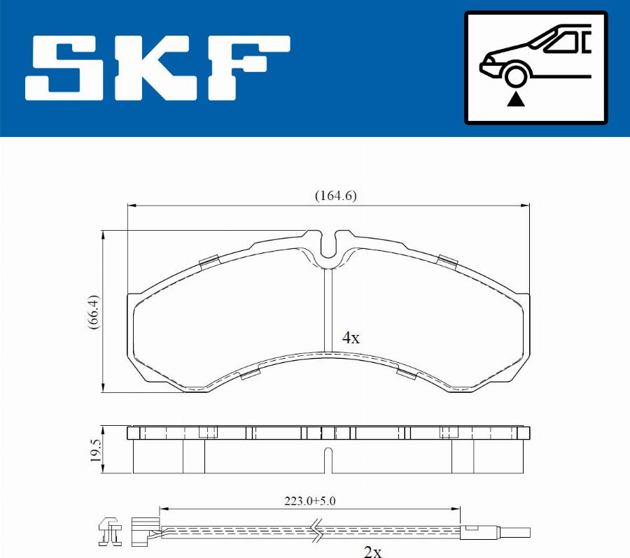 SKF VKBP 80422 E - Тормозные колодки, дисковые, комплект unicars.by