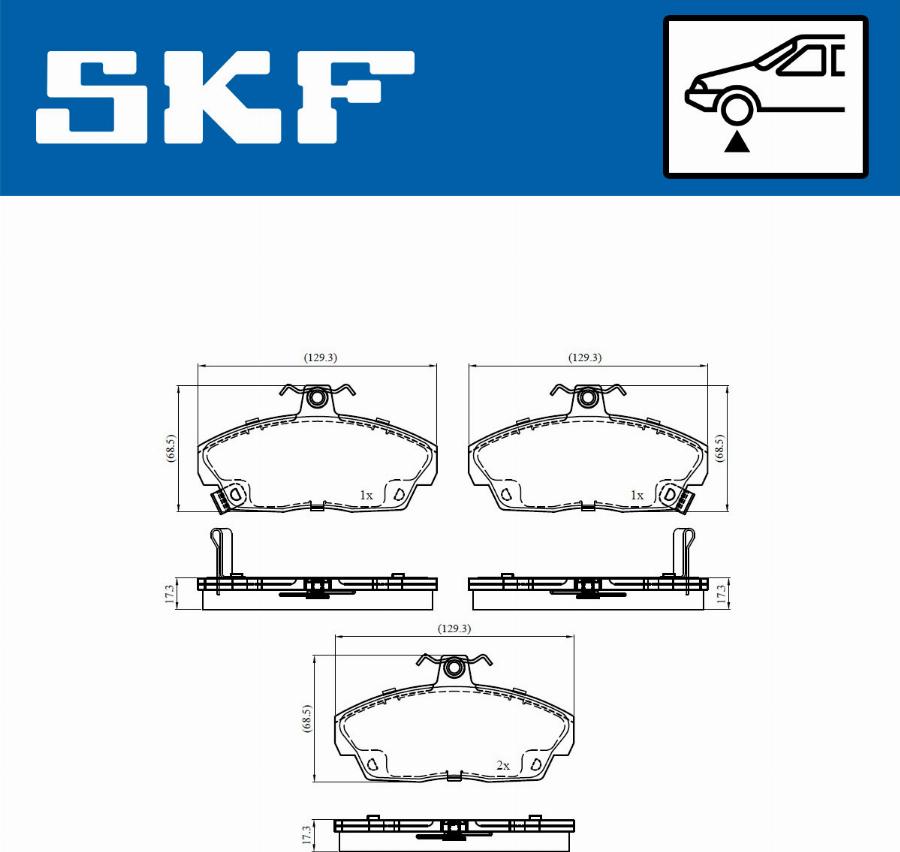 SKF VKBP 80479 A - Тормозные колодки, дисковые, комплект unicars.by