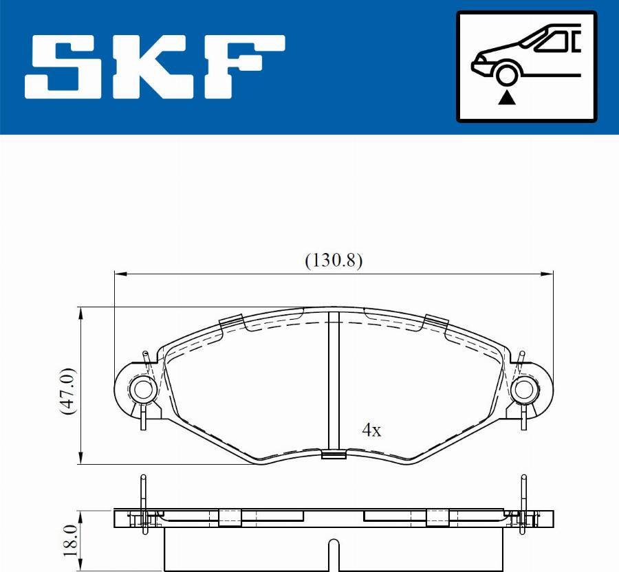 SKF VKBP 80470 - Тормозные колодки, дисковые, комплект unicars.by