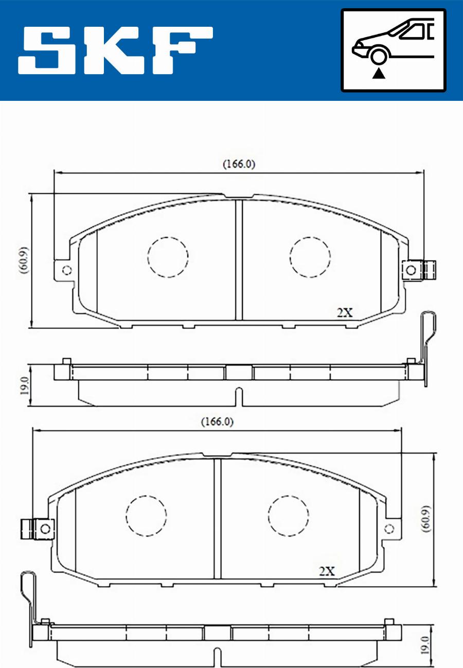 SKF VKBP 80509 A - Тормозные колодки, дисковые, комплект unicars.by