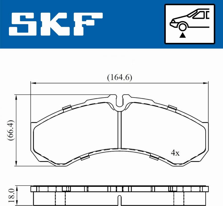 SKF VKBP 80507 - Тормозные колодки, дисковые, комплект unicars.by