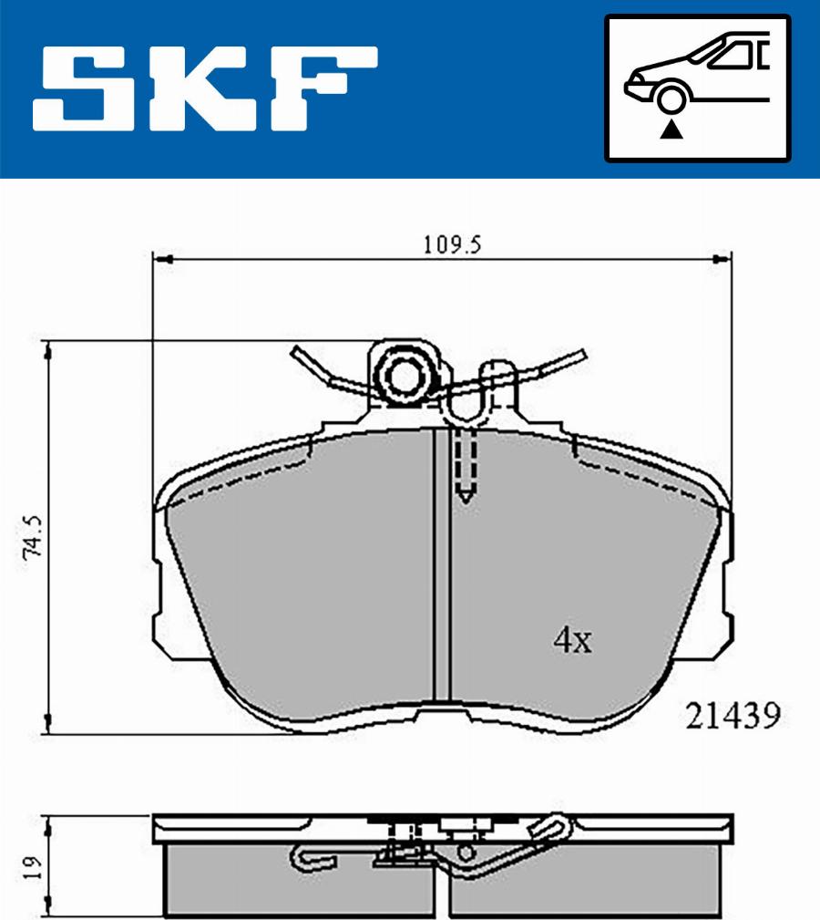 SKF VKBP 80516 - Тормозные колодки, дисковые, комплект unicars.by