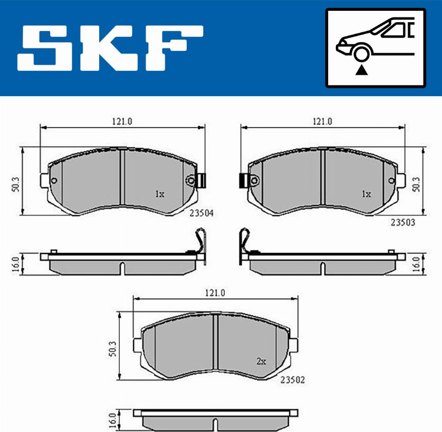 SKF VKBP 80535 A - Тормозные колодки, дисковые, комплект unicars.by